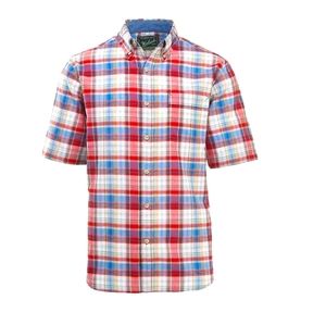 Woolrich button down short sleeve mens striped pin